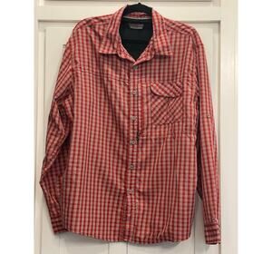 Wrangler Outdoor Regular fit utility shirt reddish brown plaid XL